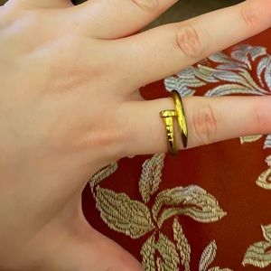 Gold nail ring size 7